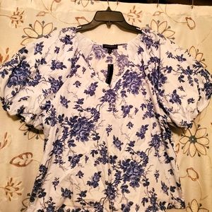 Floral Preplum Banana Republic Shirt